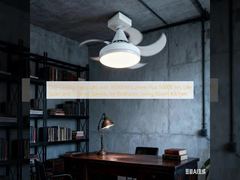 LED Ceiling Fan Light with 3000LM Lumen Flux 50000 hrs Life Span and 3 Wind Speeds for Bedroom Living Room Kitchen
