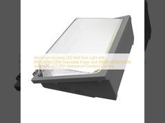 Aluminum Housing LED Wall Pack Light with 80W/100W/120W Selectable Power and 3000K/4000K/5000K Selectable CCT IP65 Waterproof Outdoor Lighting